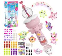 DIY Magic Sticky Balloon Kit for Kids, Nano Tape Bubble with Handheld Squishy Maker Pump Toy, Make Your Own Squishy Bubble Toy, Arts & Crafts Activity, Sticky Balls Craft Gift for Boys Girls Ages 3-12