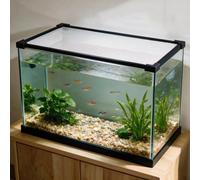 DIY Magnetic Aquarium Anti-Jump Lid,Custom Cuttable Mesh Terrarium Cover,Ventilated Transparent Fish Tank Net Cover,Prevents Fish From Jumping Out(130x50CM/51.18x19.69in)