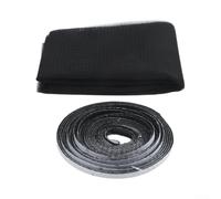 DIY Magnetic Fly Screen Door Mesh Kit - Self Sealing Insect Net for Windows & Doors, Pet Friendly Anti Pest Curtain, No Drill Installation, Polyester Fine Weave, 130x150cm/150x200cm(Black 1.3*1.5m)