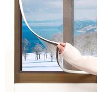 DIY Magnetic Window Insulation kit Transparent Film with White Frame Max 39"X47"(100×120cm) Fits Any Size Smaller