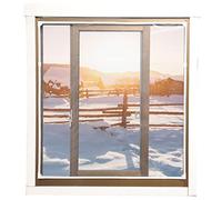DIY Magnetic Window Insulation kit Transparent Film with White Frame Max 47"X51"Fits Any Size Smaller