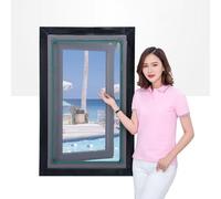 Diy Magnetic Window Screen Screen Window Mesh Replacement Kit Anti-insect Bug Mosquito Magnetic Window Curtain Net Mesh Screen Adjustable Self-Adhesive Mosquito Net Fits Any Frame , 35x43in, Green