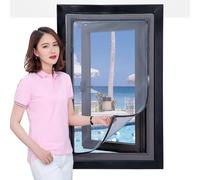 Diy Magnetic Window Screen Screen Window Mesh Replacement Kit Anti-insect Bug Mosquito Magnetic Window Curtain Net Mesh Screen Adjustable Self-Adhesive Mosquito Net Fits Any Frame ,24x31in, Gray