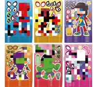 DIY Make a Face Stickers, 24PCS Stickers Art Craft Make Your Own Stickers Hero Face Stickers for Birthday Party Supplies Party Favors Stickers Gift Set Crafts for Kids
