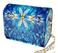 DIY Mandala Diamond Art Wooden Pouch with Chain 5D Purse (SKB202) (B)