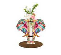 DIY Mandala Diamond Tube Vase Ornaments for Desktop, Cylinder Bud Vases for Centerpieces, Hydroponic Plants Cutting Office Home Ornaments Decoration (Single-Sided Diamond)