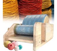 DIY Manual Wool Felt Machine with Roller and Nylon Bearings, Hand Operated Fiber Drum Carder for Crafting Wool, Cotton, Linen, Silk