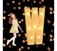 DIY Marquee Light Up Letters, Decoration Mosaic Alphabet, 2.3ft/3.3ft/4ft for Special Occasion Event Christmas Party Holiday Shows Home Decorating(Letter W,4ft)