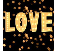 DIY Marquee Light Up Letters, Decoration Mosaic Alphabet, 2.3ft/3.3ft/4ft for Special Occasion Event Christmas Party Holiday Shows Home Decorating(Letter Love,2.3ft)