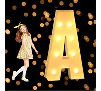 DIY Marquee Light Up Letters, Decoration Mosaic Alphabet, 2.3ft/3.3ft/4ft for Special Occasion Event Christmas Party Holiday Shows Home Decorating(Letter a,4ft)