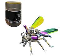 DIY Mechanical Wasp 3D Metal Puzzle for Adults, 180PCS Assembly Brain Teaser 3D Puzzle Model Kit, Collectible Steampunk Insect Decoration Ornament