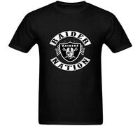 DIY Men's The Raider Nation 100% Cotton Short Tee XL Black