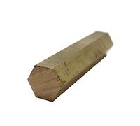 DIY Metal Brass Solid Hex Bar Hexagonal Rod, Brass H59 Hexagonal Bar Hexagon Rod 4-20mm x 100mm(6x100mm)