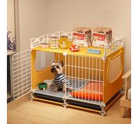 DIY Metal Wire Dog Crate Detachable Cat Cage House Includes Tray Indoor Pet Playpen For Small Animals Puppies Kitties Rabbits Exercise Pen(70 * 35 * 52cm)