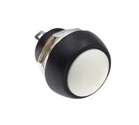 DIY Mini 12mm Momentary Push Button Switch Horn Blue White Green Red Yellow Black 1A 250V Self-reset 1Pcs(Reset White)