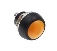 DIY Mini 12mm Momentary Push Button Switch Horn Blue White Green Red Yellow Black 1A 250V Self-reset 1Pcs(Reset Orange)