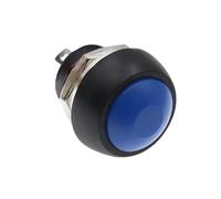 DIY Mini 12mm Momentary Push Button Switch Horn Blue White Green Red Yellow Black 1A 250V Self-reset 1Pcs(Reset Blue)