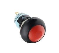 DIY Mini 12mm Momentary Push Button Switch Horn Blue White Green Red Yellow Black 1A 250V Self-reset 1Pcs(Self Lock Red)