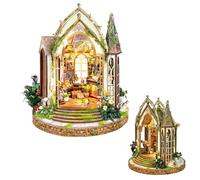DIY Mini Book Nook & Dollhouse Kit - Dreamy Botanical Research House - 3D Puzzle, Assembly Bookend for Adult