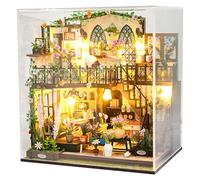 Diy Mini Dollhouse Kit, 3d Garden House With Led Lights And Dust Cover, Creative Handmade Miniature Greenhouse, Chinese And English Illustrated Instructions, And Home Decor