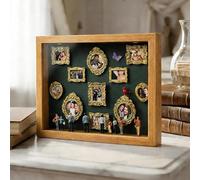 DIY Mini Museum Silhouette Box, 31X23CM Mini Photo Frames Memory Box, Miniature Museum Frames Boxes with Figurines & Lights, Creatively Picture Photo Shadows Boxes Memory Display Kit, for Home Decor