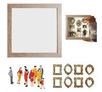 DIY Mini Museum Silhouette Box, Creative Memory Display Kit with Mini Figurines & Gold Frames, Elegant Keepsake for Preserving Special Moments, for Valentine’s Day, Anniversaries & Loved Ones