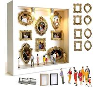 DIY Mini Museum Silhouette Box - Custom 3D Photo Frame Gift for Couples | Personalized Memory Shadow Box | Anniversary, Valentine’s Gift for Her/Him | Unique Home Decor (#A)