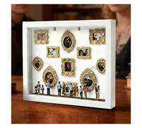 DIY Mini Museum Silhouette Box, DIY Mini People Figures Museum with Mini Picture Frame Vintage, Individual 3D Photo Frame as a Gift for Couples "Museum-of Us" for Valentine's Day & Family for Her/Him