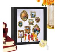 DIY Mini Museum Silhouette Box, Elegant Gold Mini Frames Included, Shadow Box Frame Kit, Museum Of Us, Golded Figurines, 2026 Celebrate Your Memories In Style, Perfect DIY Craft Project 25x25cm