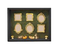 DIY Mini Museum Silhouette Box Family and Cat Photo Frame, DIY Mini Museum Silhouette Box with Light(F)