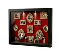 Diy Mini Museum Silhouette Box,Miniature Museum Display Shadow Box Frame,11 Pieces Mini Photo Frames With 8 Figurines,for Wedding Birthday Holiday Apartment Farmhouse Hotel Dormitory Living Room Decor