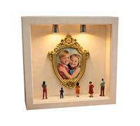 DIY Mini Museum Silhouette Box | Precious Memories with Mini Gold Frames and Figurines, DIY Family Memories Box for Photos - for Weddings, Valentine's Day, Parties and Events