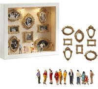 DIY Mini Museum Silhouette Box, Shadow Box Frame Display Case, Personalized Memory Display Case for Couples, DIY Photo Family Memory Display Case (White)