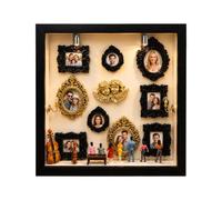 DIY Mini Museums Silhouette Box, Museum of Us Box with 9 Mini Frames & 7 Random Figurines, Gift for Him & Her, Anniversarys, Birthday, Christmas