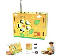 DIY Mini Radio Educational Toy Kit, Science Stem Wooden 3D Puzzle Build FM Radio Electronic Circuits Set,Stem Projects for Kids & Adults, Science Experiment Electronics Kit, Beginner's DIY Set