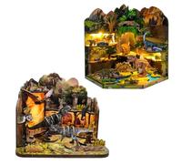 DIY Miniature Dinosaur 3D Puzzle Kit - Prehistoric World Diorama for Adults (2in1)