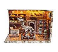 DIY Miniature Dinosaur 3D Puzzle Kit - Prehistoric World Diorama for Adults (Dinosaur Exhibition Room)