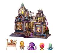 DIY Miniature Dollhouse Building Kit, Magic Store Furniture Accessories, Dollhouse with LED Lighting, Mini Mystery Building Model, Toy for Adults, Teenagers, Birthday Gift