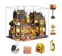DIY Miniature Dollhouse Kit Magical Wooden Dollhouse with Dust Cover and Music,Creative Building Model Toy Dolls House for Boys and Girls