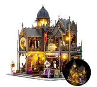 DIY Miniature Dollhouse Kit, Mini House Building Kit for Adults, Tiny House Making Kits with LED Light, Hobby Craft Christmas Decorations Birthday Gifts for Adults (Magic Castle)