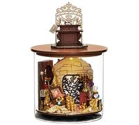 DIY Miniature Dollhouse Kit, Miniature House Kit 3D Wooden Dollhouse Kit Magic House with Dust Proof Cover and LED (Fantasy Treasure)