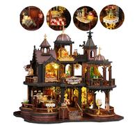 DIY Miniature Dollhouse Kit, Wooden Dollhouse Construction Kit with Furniture Book Nook DIY Miniature House, Magic Miniature House Creative Room Idea for Teenagers and Adults Collection or Ornaments