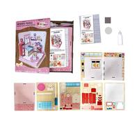 DIY Miniature House, 3D Assembly Puzzle DIY Bedroom Scene, Tiny Room Making Kit, for Children Adults Living Room Desk Bedside Table Doll House Decor Birthday Christmas