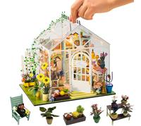 Diy Miniature House Kit 3d Wooden Puzzle Doll House Halloween Decoration Gift Miniature Scene Model Handmade Creative Diy