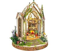 DIY Miniature House Kit, Book Nook Kit for Adults, Booknook Mini House Bookshelf Decor 3D Wooden Puzzle, Birthday Gift for Family, Friends - Dreamland Floral Studio