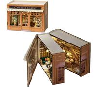 DIY Miniature House Kit DIY Cottage MINI Fantasy Magic Series No-Cut Paper Accessories Flip-Flop Designs 1:100 Scale Creative Woodcrafts (Bagel Time)