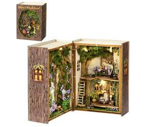 DIY Miniature House Kit DIY Cottage MINI Fantasy Magic Series No-Cut Paper Accessories Flip-Flop Designs 1:100 Scale Creative Woodcrafts (Wonderland of the Trees)