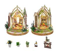 DIY Miniature House Kit Greenhouse,Tiny House Kit for Adults to Build,Collectible dollhouses Making Kit with Furniture,Festival Decorations/Gifts for Family and loved -Dreamland Floral Studio（SQ-66）