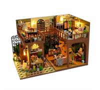 DIY Miniature House Kit,Tiny House Cozy Cottage with Furniture & LED,DIY Miniature Kit for Adults Teen,3D Wooden Craft Mini Model Kits,Christmas Birthday Gifts Home Decor