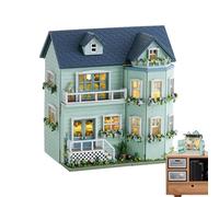 DIY Miniature House Kit - Wooden Mini Kits, LED Light Furniture Craft Kitt, Handmade Openable Model | DIY Mini Cabin House For Decoration, Gift, Family Fun